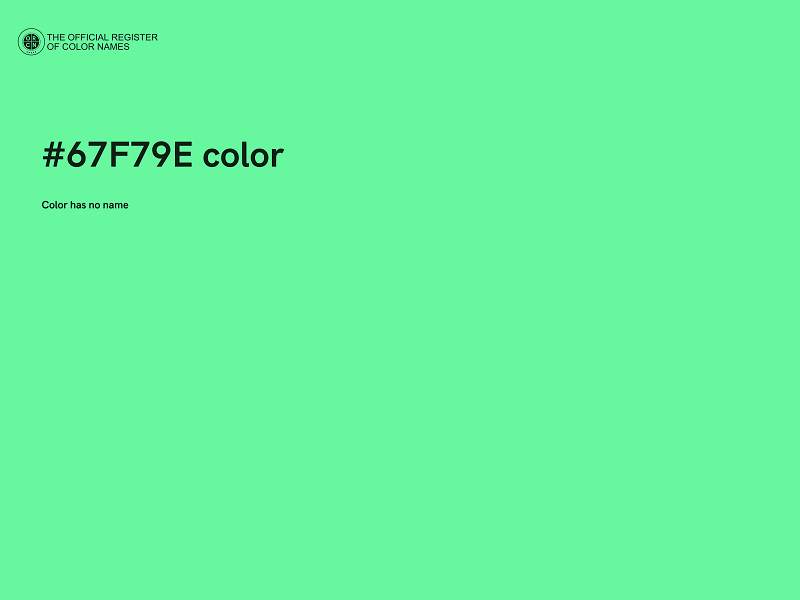 #67F79E color image