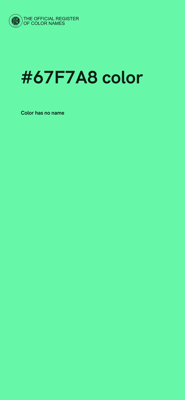 #67F7A8 color image