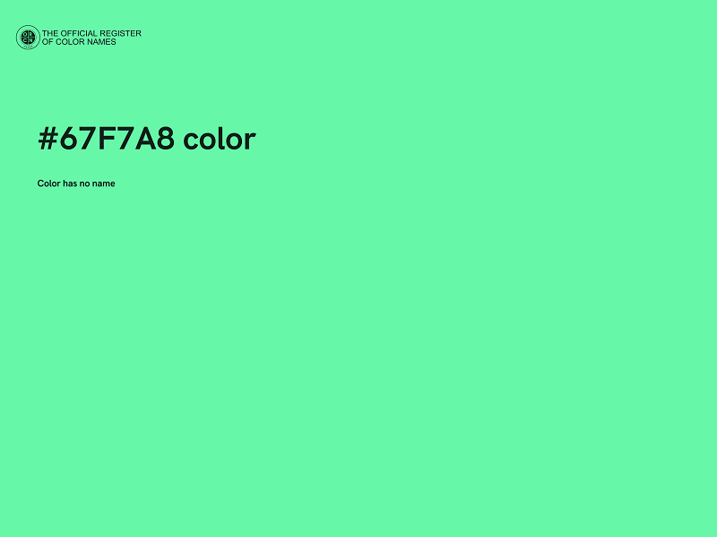 #67F7A8 color image