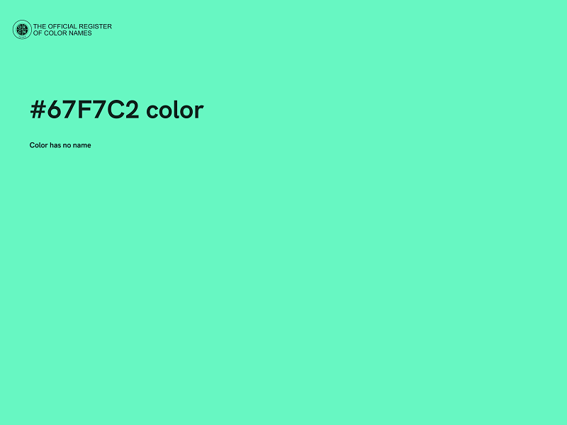 #67F7C2 color image
