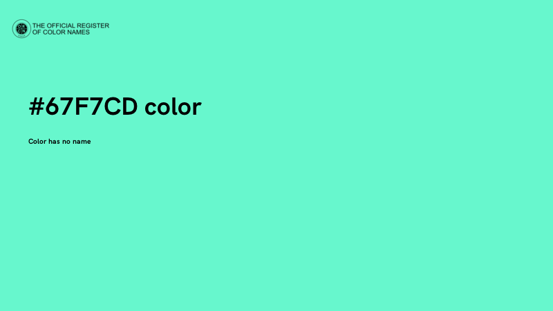 #67F7CD color image