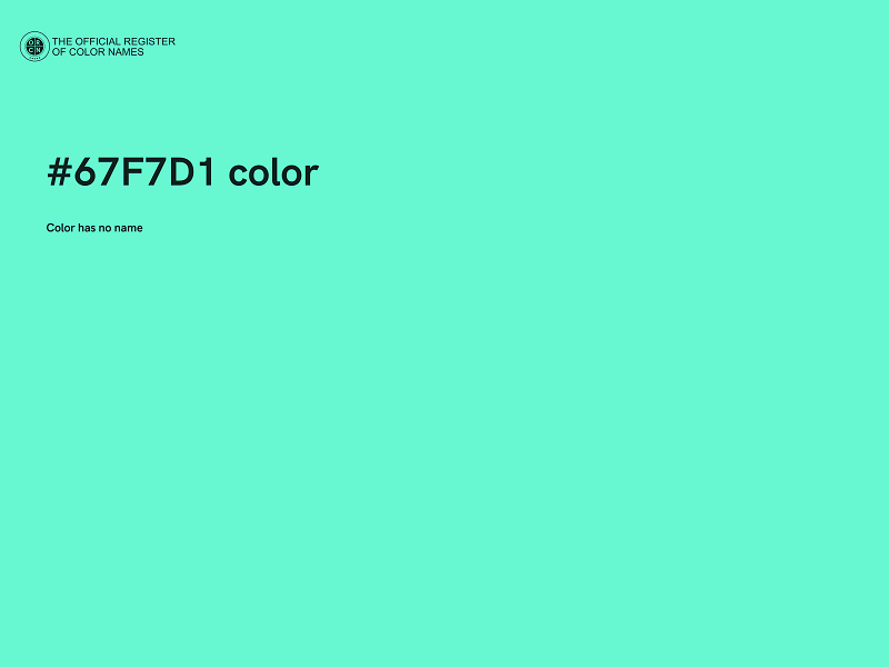 #67F7D1 color image