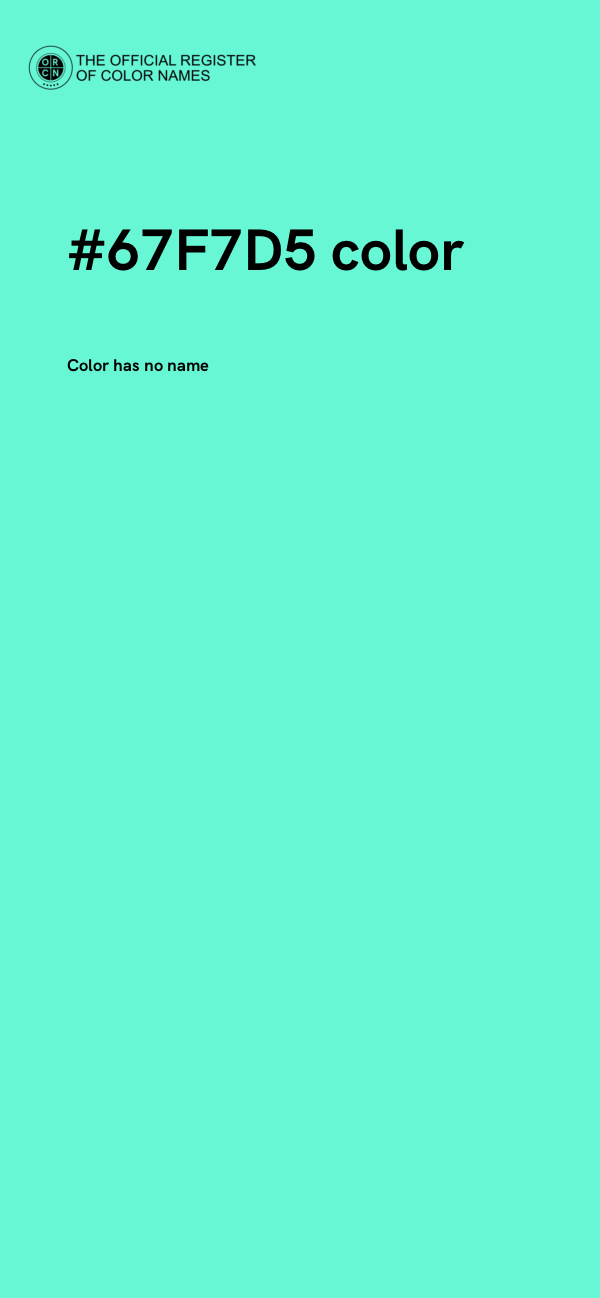 #67F7D5 color image