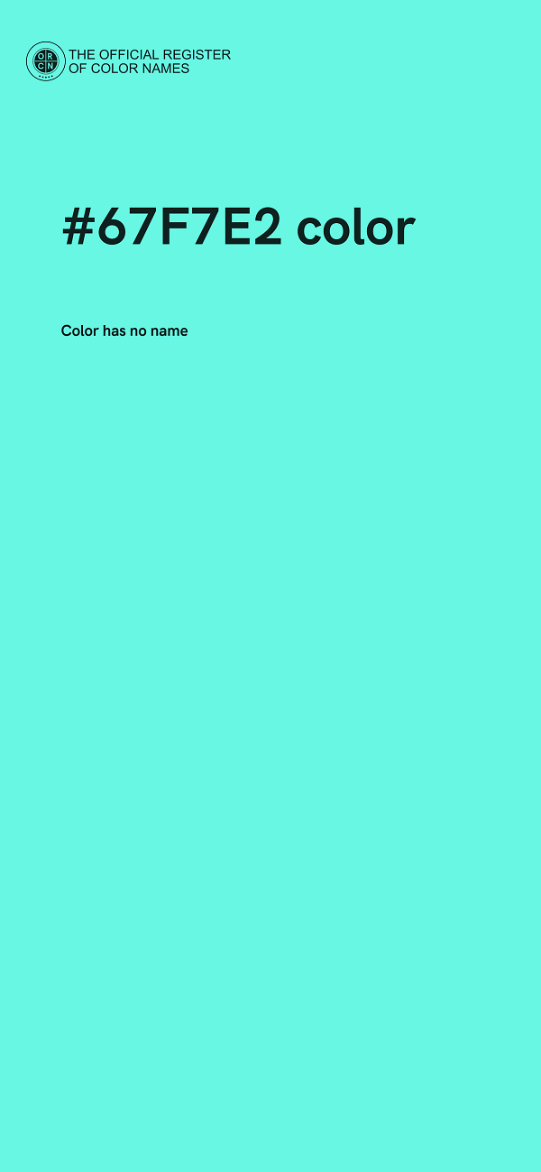#67F7E2 color image