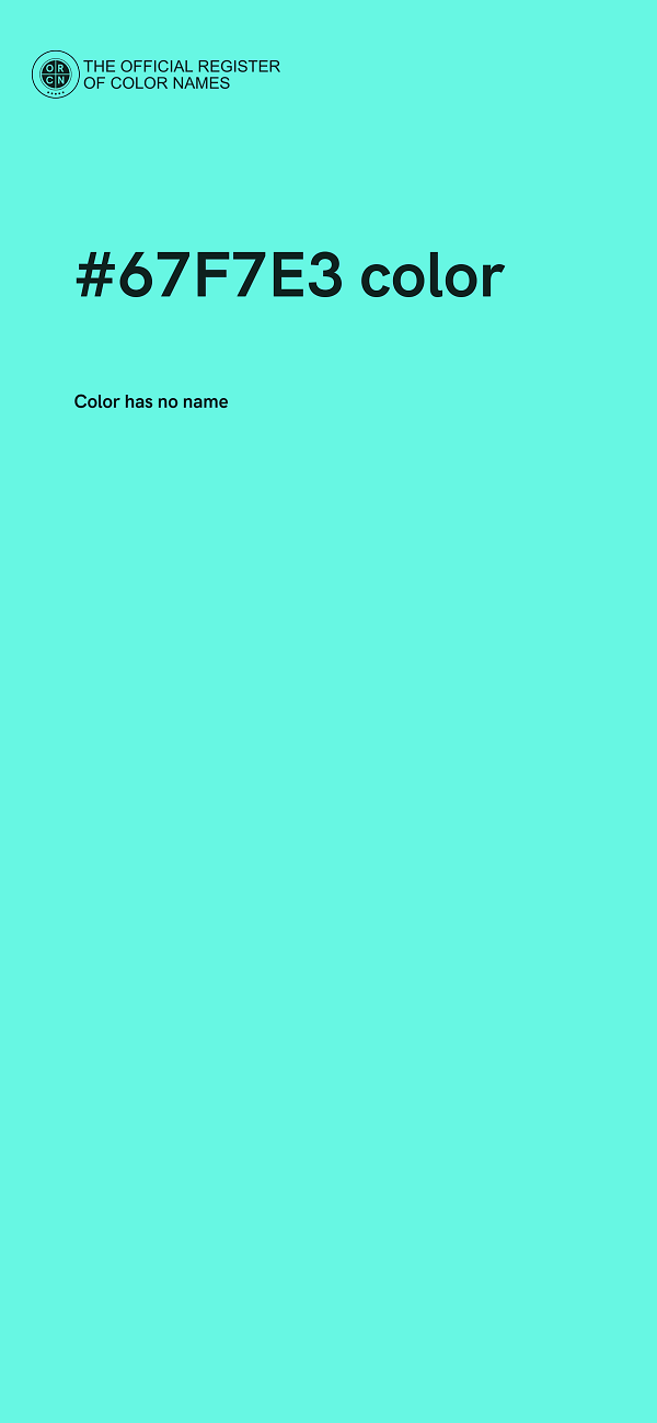 #67F7E3 color image