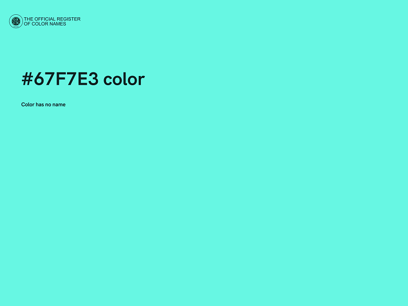 #67F7E3 color image