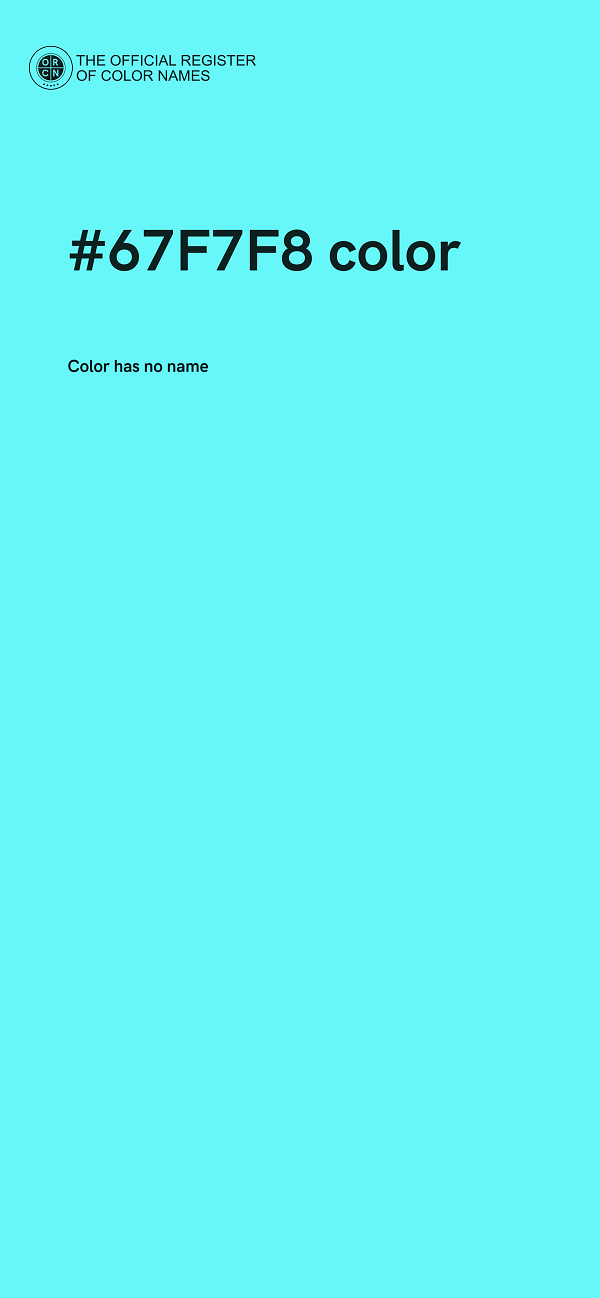 #67F7F8 color image