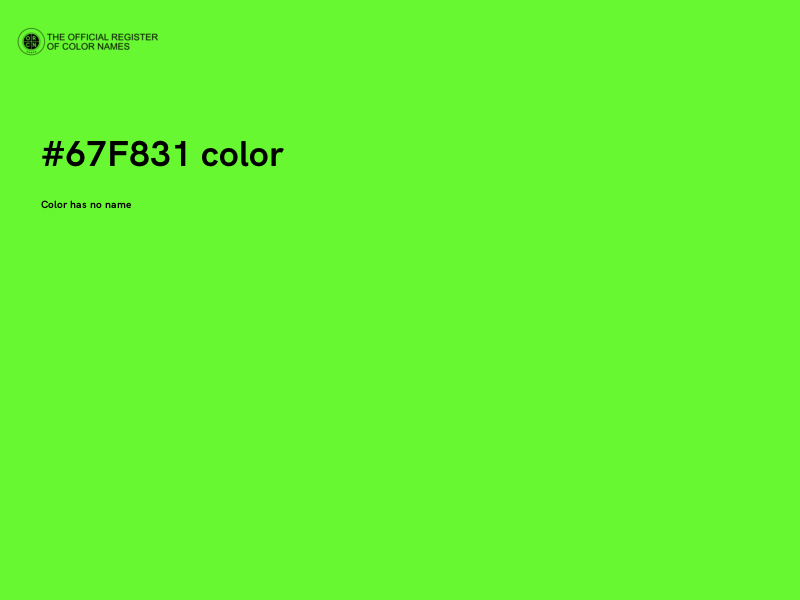#67F831 color image