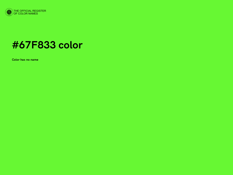 #67F833 color image