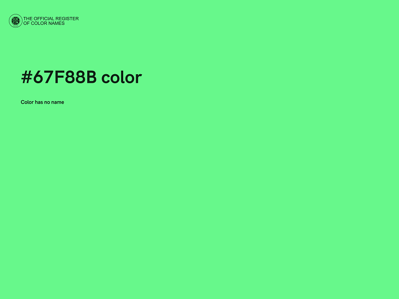 #67F88B color image