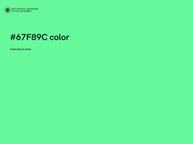 #67F89C color image