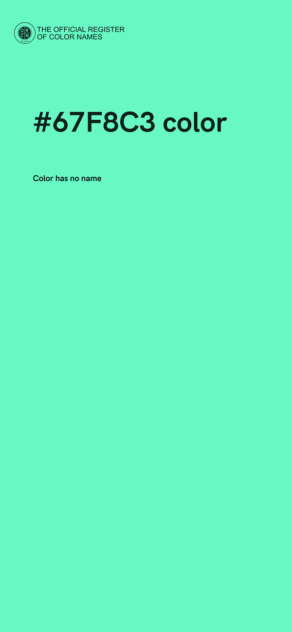 #67F8C3 color image