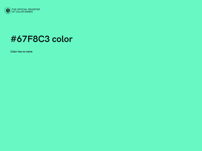 #67F8C3 color image