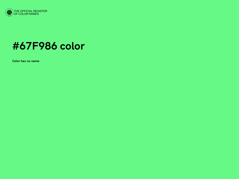 #67F986 color image