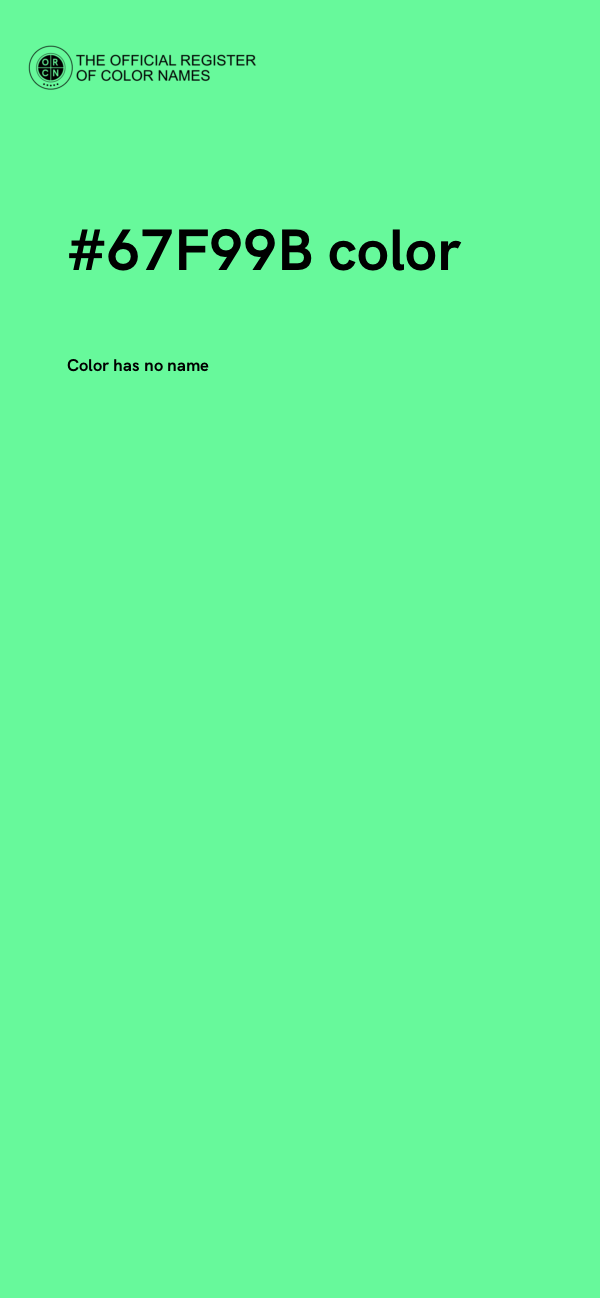 #67F99B color image