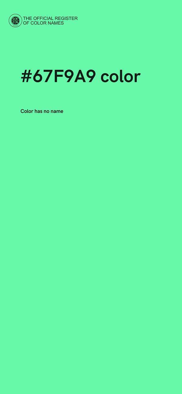 #67F9A9 color image