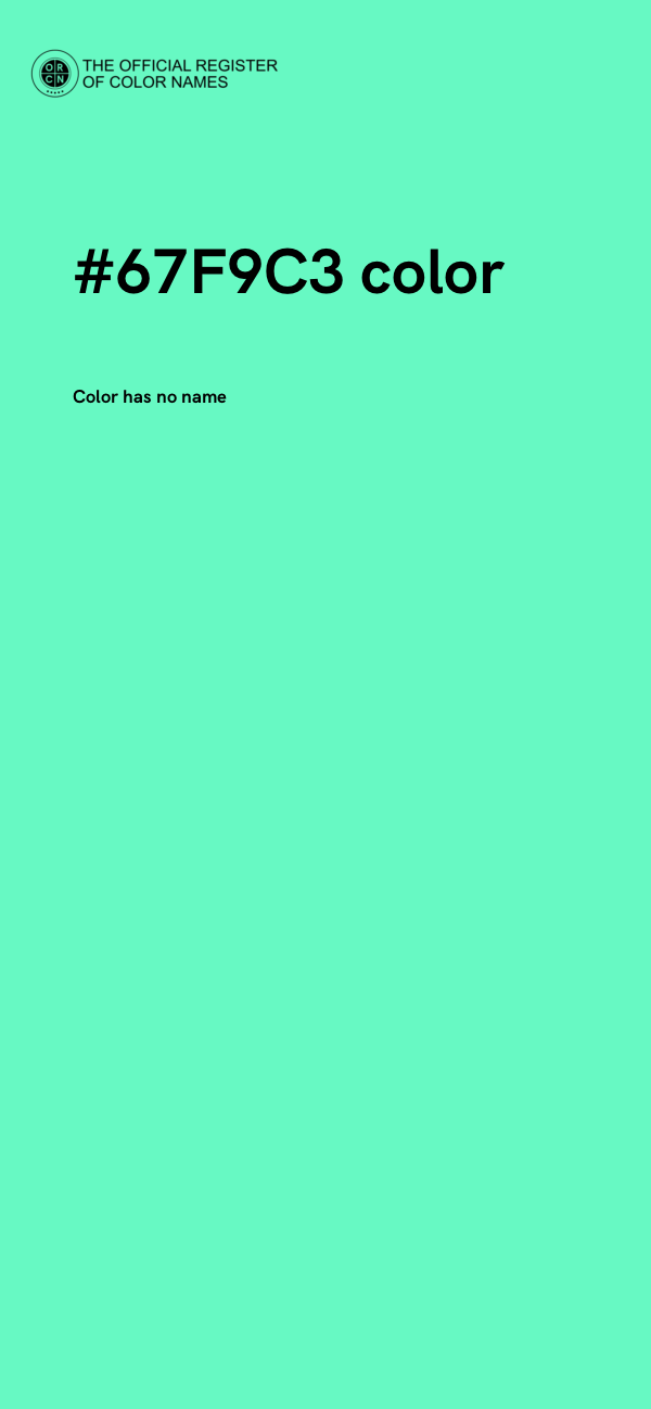 #67F9C3 color image