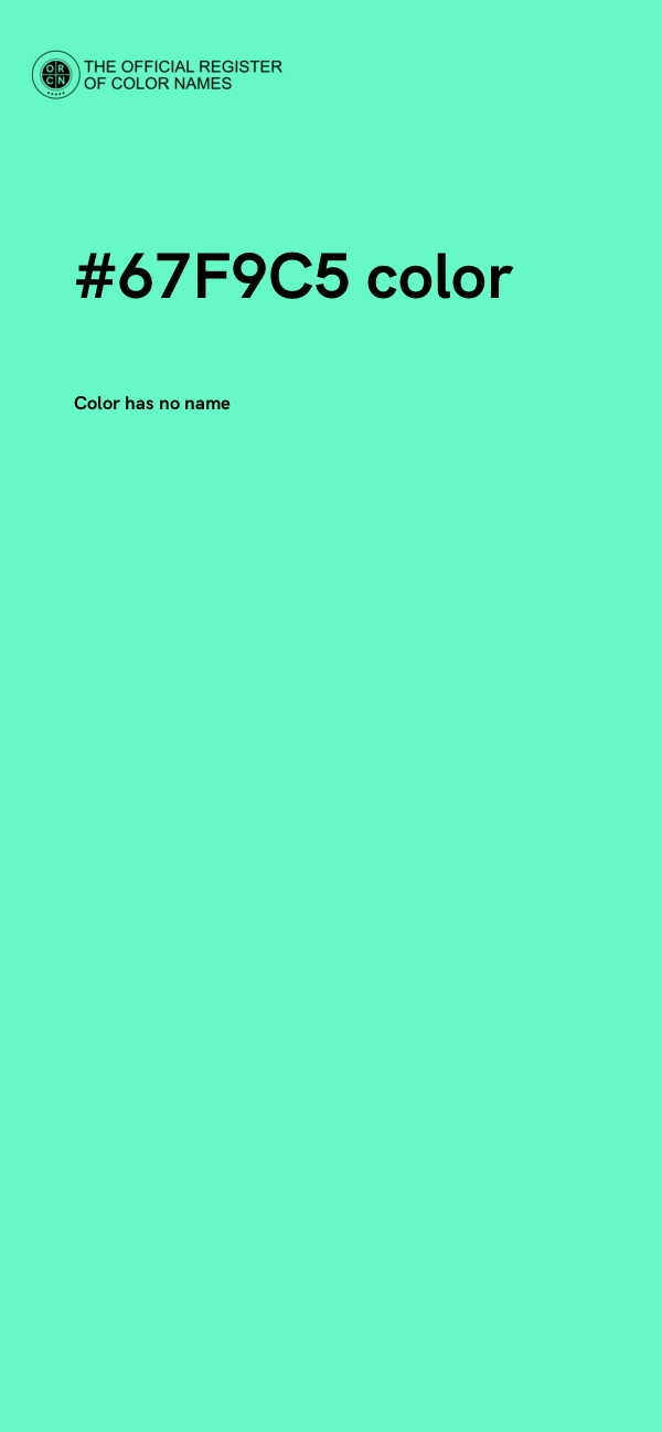 #67F9C5 color image
