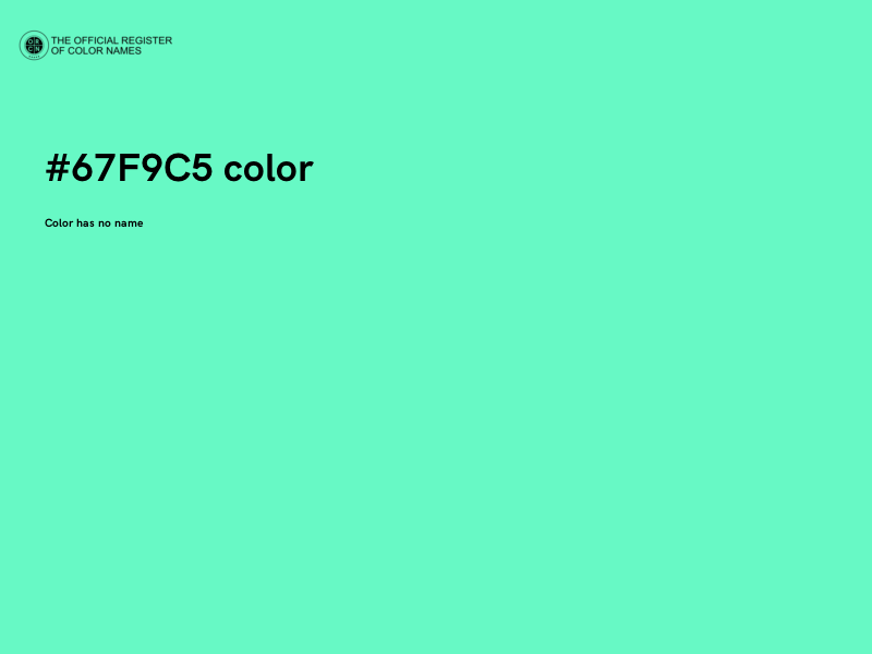 #67F9C5 color image