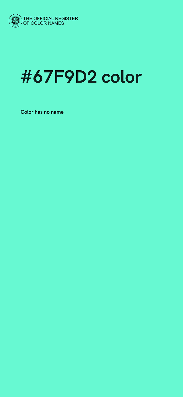 #67F9D2 color image