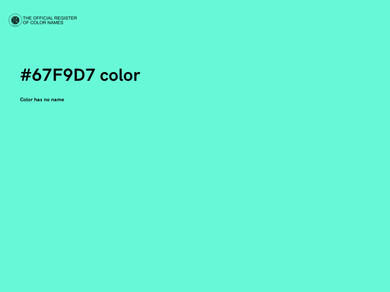 #67F9D7 color image