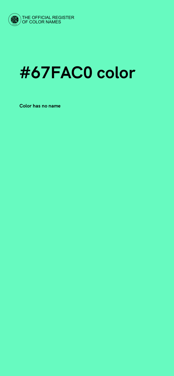 #67FAC0 color image