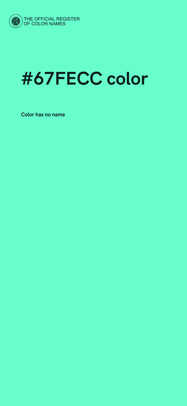 #67FECC color image