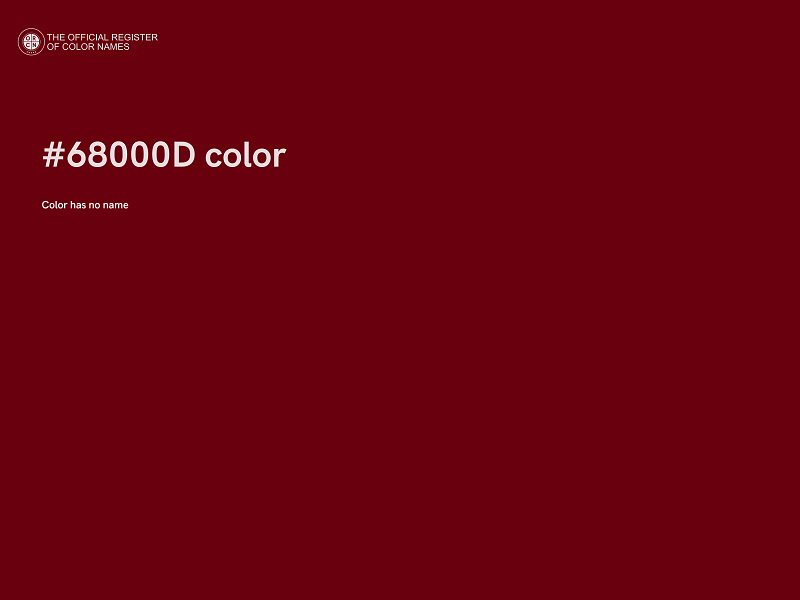 #68000D color image