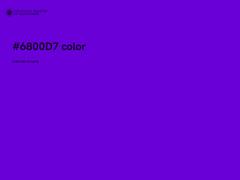 #6800D7 color image