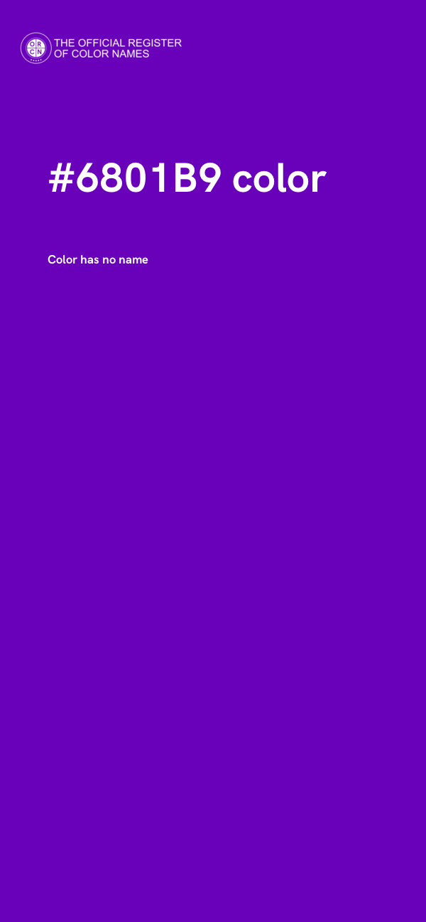 #6801B9 color image
