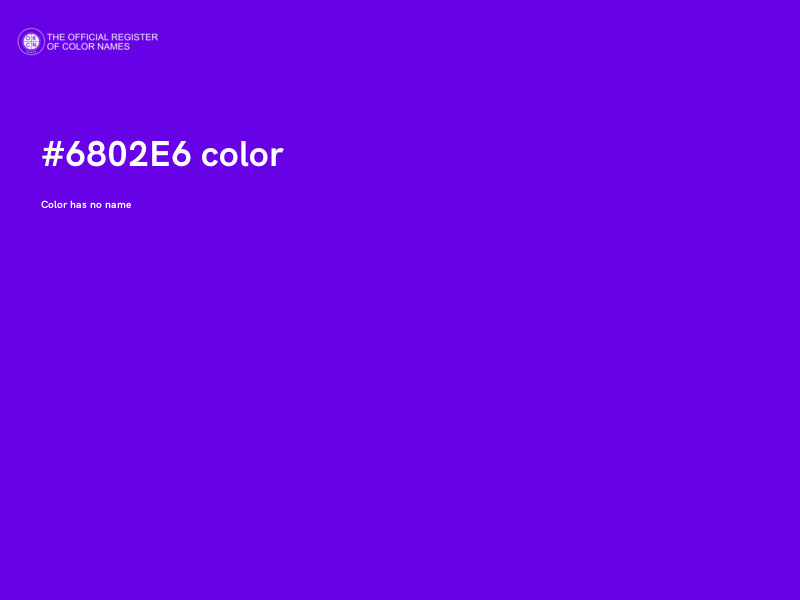 #6802E6 color image