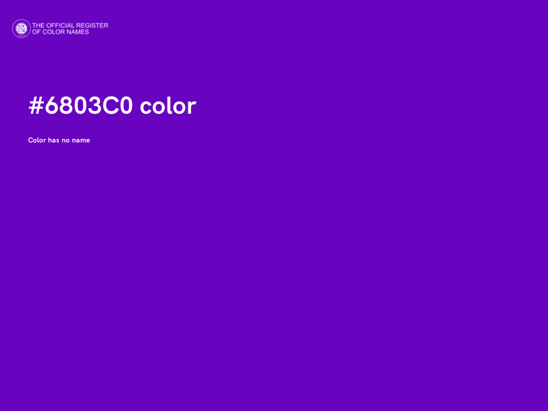 #6803C0 color image