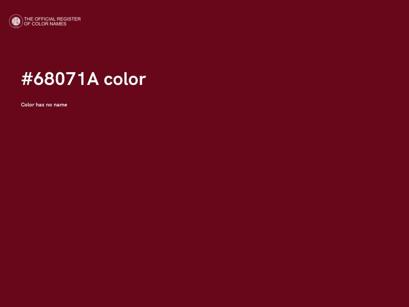 #68071A color image