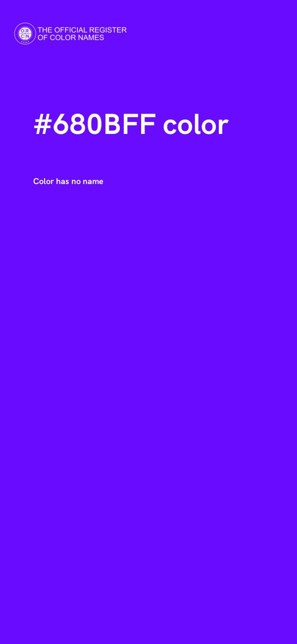 #680BFF color image