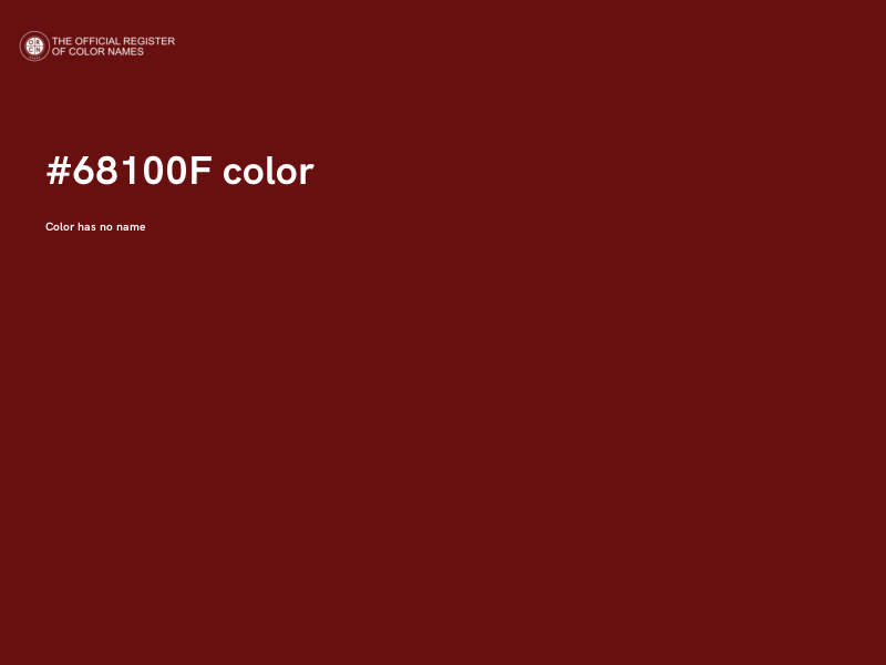 #68100F color image