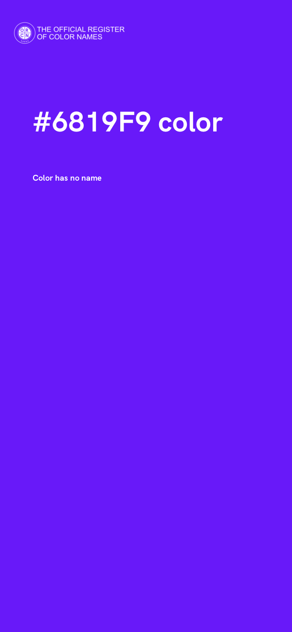 #6819F9 color image
