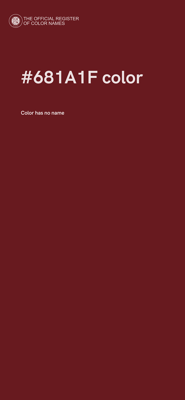 #681A1F color image