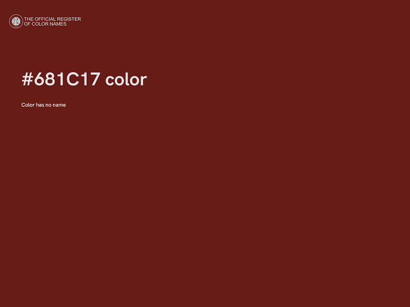 #681C17 color image