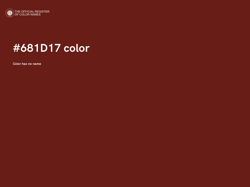 #681D17 color image