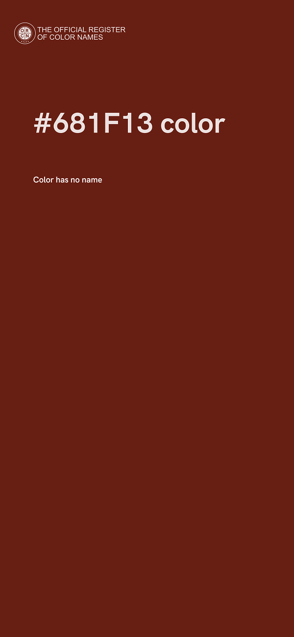 #681F13 color image
