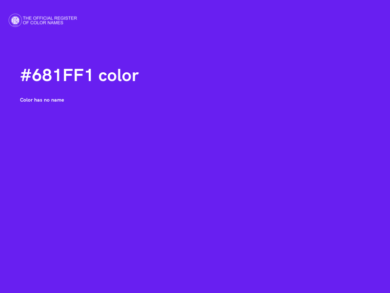 #681FF1 color image