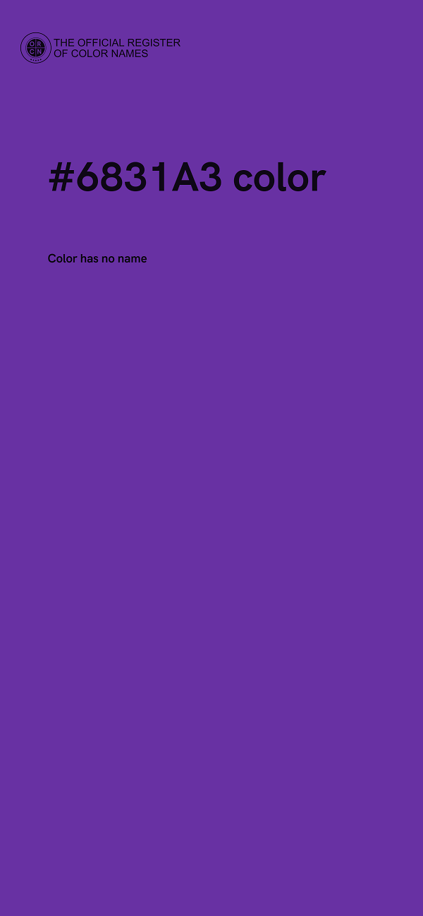 #6831A3 color image