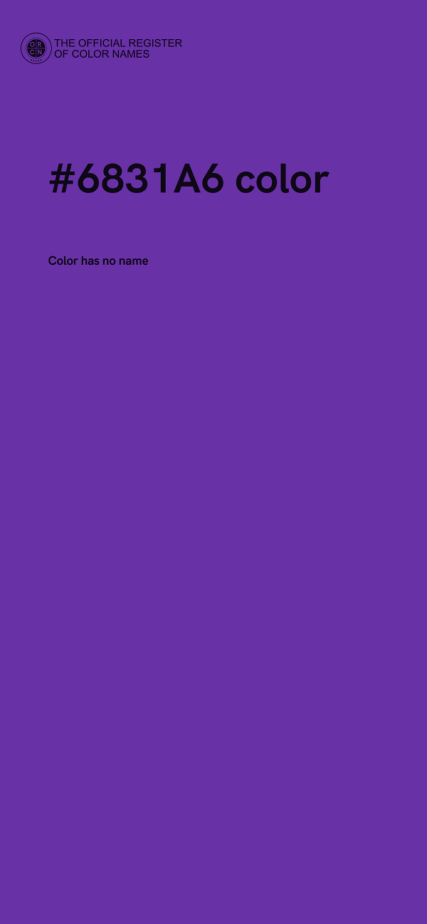 #6831A6 color image