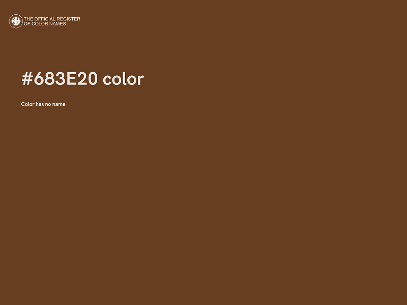 #683E20 color image