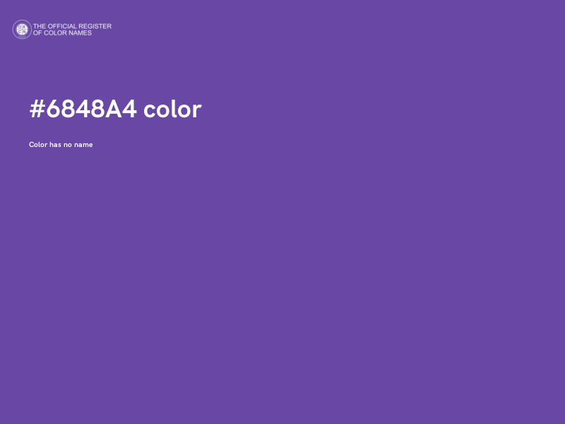 #6848A4 color image