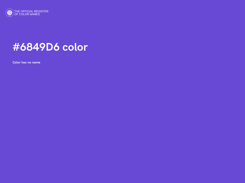 #6849D6 color image