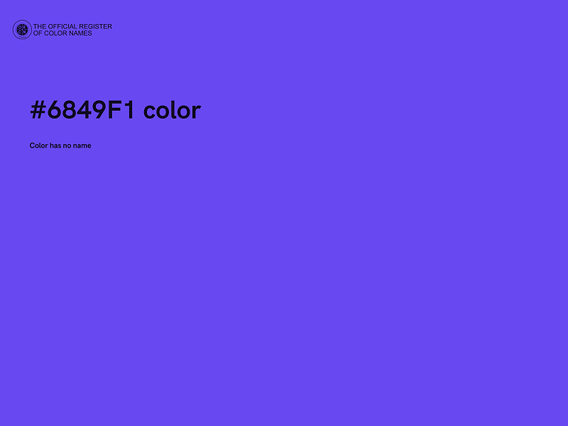 #6849F1 color image