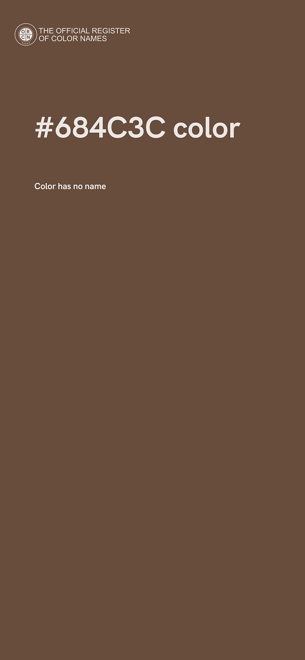 #684C3C color image