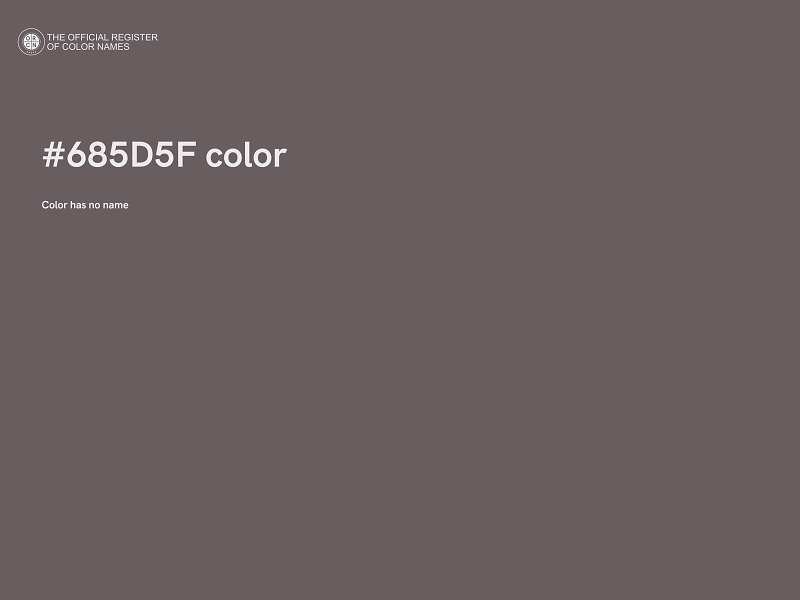 #685D5F color image