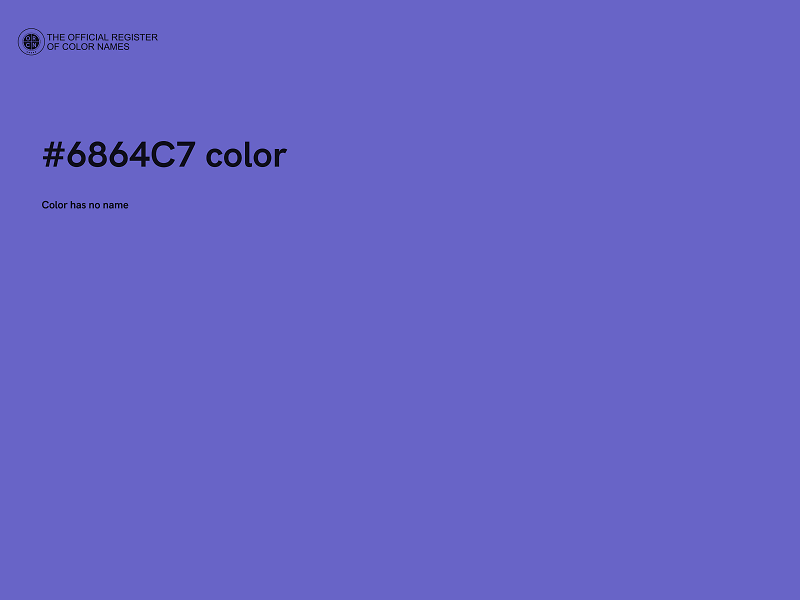 #6864C7 color image
